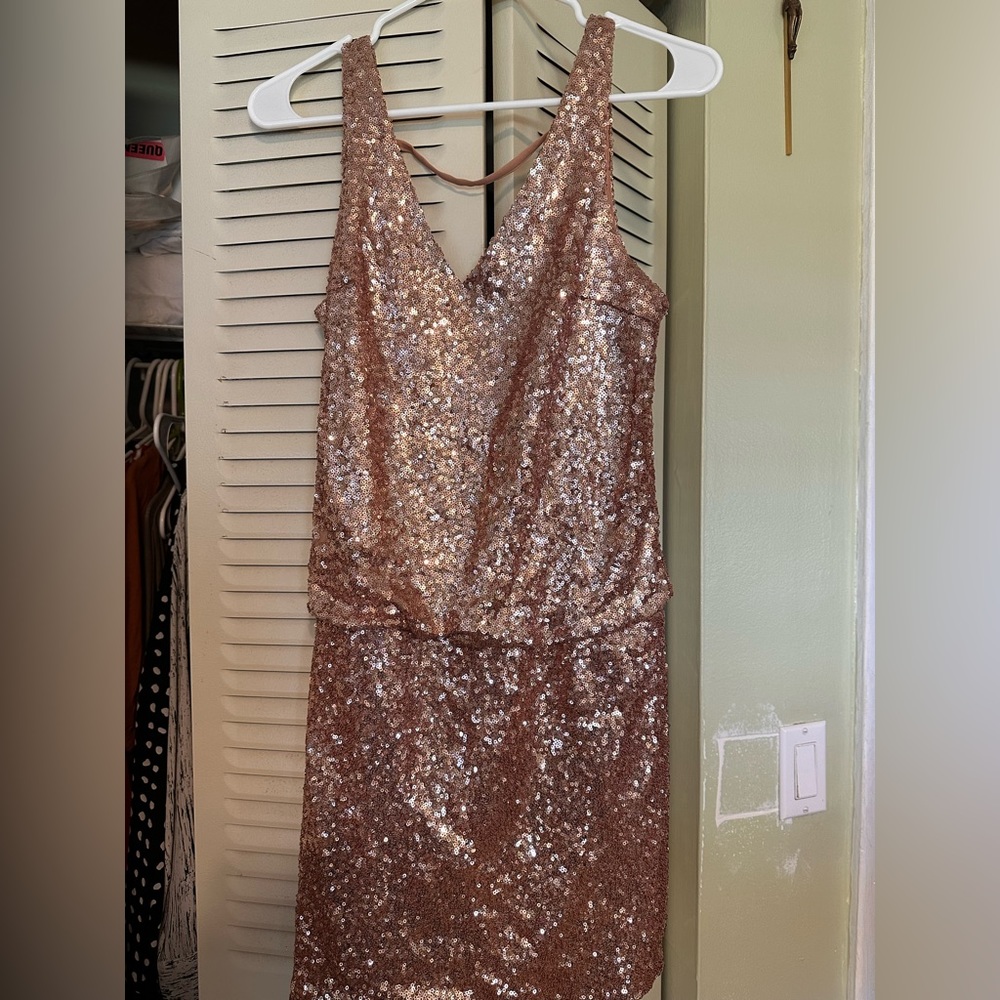 Sparkle dress size small! So cute! Loose fit but tighter on the bottom